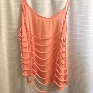 Peach tank with cutout back